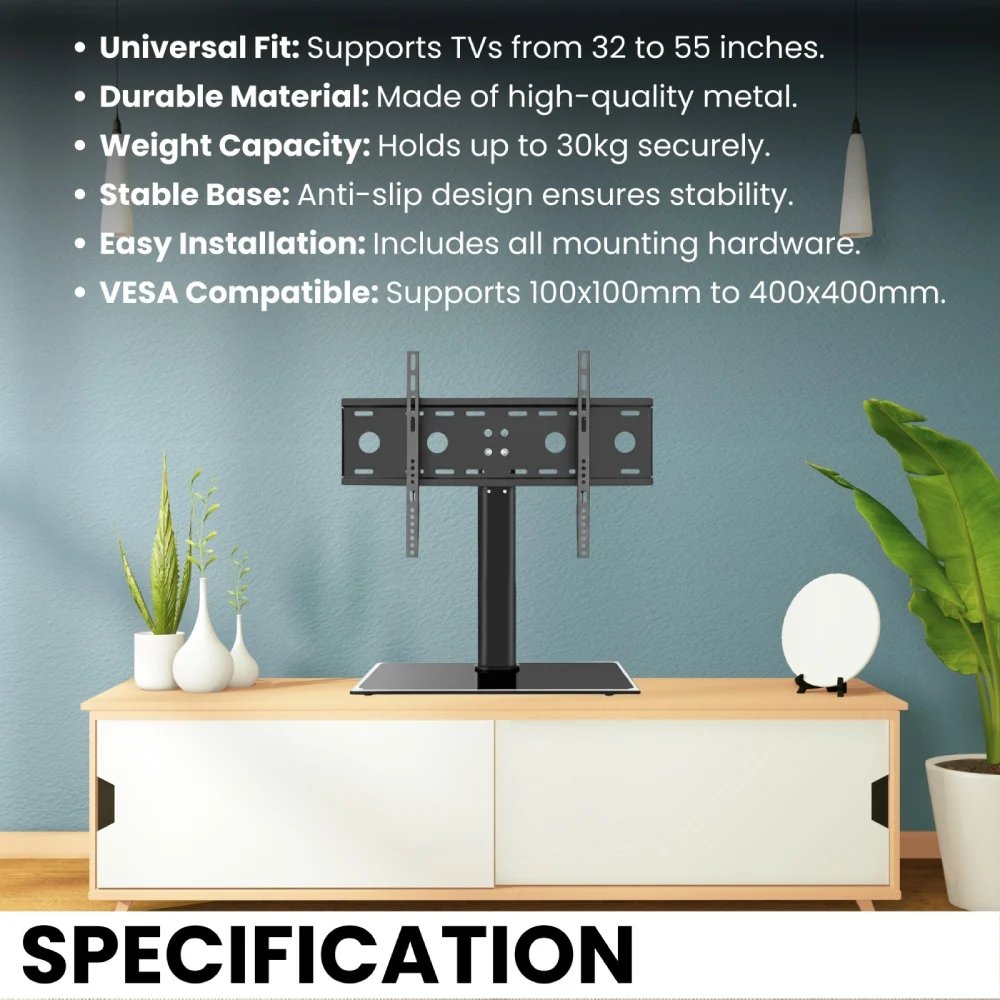 LED Table Top Mount Stand For 32" To 55" LED (DZC32-55) view 3
